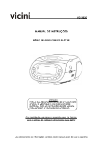 Manual Vicini VC-3020 Rádio relógio