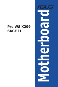 説明書 エイスース Pro WS X299 SAGE II マザーボード
