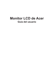 Manual de uso Acer CBA272 Monitor de LCD