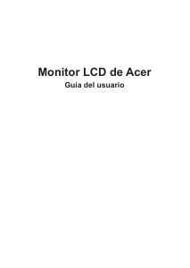 Manual de uso Acer CG437KP Monitor de LCD