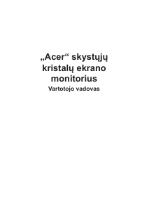Vadovas Acer CP3271KP Skystakristalis monitorius