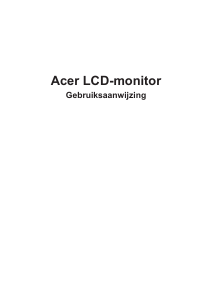 Handleiding Acer CP3271UV LCD monitor