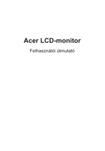 Használati útmutató Acer CZ340CKB LCD-monitor