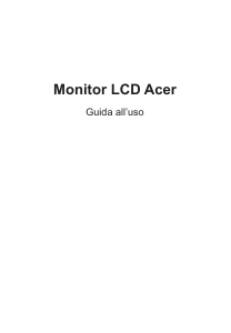 Manuale Acer CZ340CKB Monitor LCD