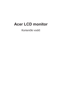 Priručnik Acer CZ340CKB LCD zaslon