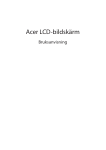 Bruksanvisning Acer EB192QA LCD skärm