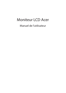 Mode d’emploi Acer EB192QB Moniteur LCD