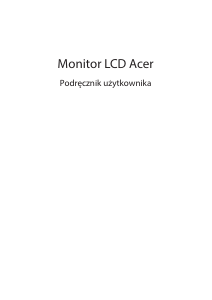 Instrukcja Acer EB192QB Monitor LCD