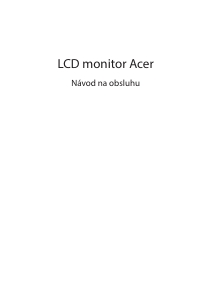Návod Acer EB192QB LCD monitor