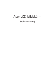 Bruksanvisning Acer EB192QB LCD skärm