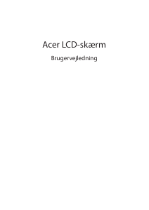 Brugsanvisning Acer EB192QB LCD-skærm