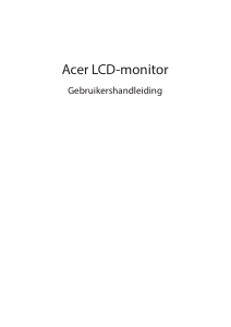 Handleiding Acer EB192QB LCD monitor