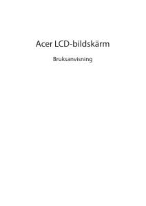 Bruksanvisning Acer EB321HQA LCD skärm