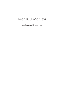 Kullanım kılavuzu Acer EB321HQUC LCD ekran