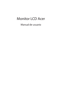 Manual de uso Acer EB321HQUD Monitor de LCD