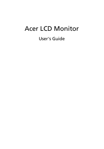 Manual Acer ED245QA LCD Monitor