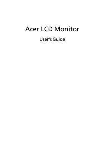 Manual Acer ED270RP LCD Monitor