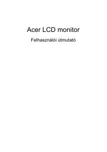 Használati útmutató Acer ED270RP LCD-monitor