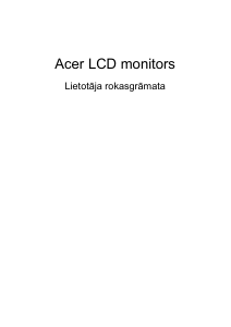 Rokasgrāmata Acer ED270RP Šķidro kristālu monitors