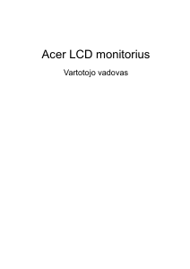 Vadovas Acer ED270RP Skystakristalis monitorius