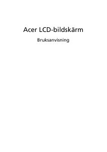 Bruksanvisning Acer ED270RP LCD skärm
