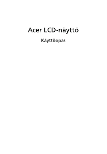 Käyttöohje Acer ED270UP Nestekidenäyttö
