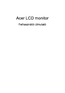 Használati útmutató Acer ED270X LCD-monitor