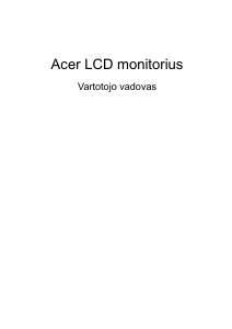 Vadovas Acer ED320QRP Skystakristalis monitorius