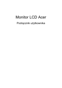 Instrukcja Acer ED320QRP Monitor LCD