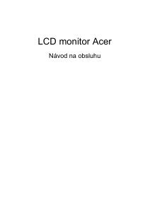 Návod Acer ED320QRP LCD monitor