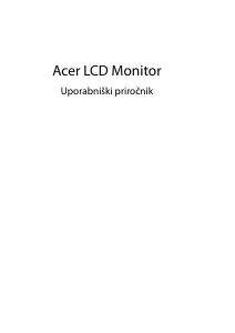 Priročnik Acer ED320QRP LCD-zaslon