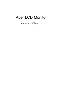 Kullanım kılavuzu Acer ED320QRP LCD ekran