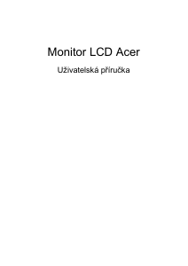 Manuál Acer ED320QRP LCD monitor