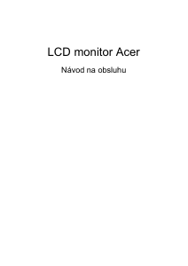 Návod Acer ED320QRS LCD monitor