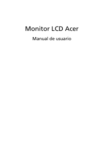 Manual de uso Acer ED320QRS Monitor de LCD