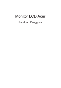 Panduan Acer ED322QA Monitor LCD