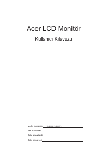 Kullanım kılavuzu Acer ED322QA LCD ekran