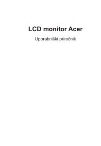 Priročnik Acer ED347CKR LCD-zaslon