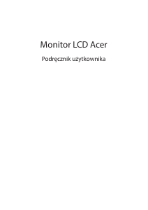 Instrukcja Acer EEB162Q Monitor LCD