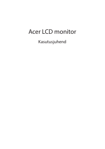 Kasutusjuhend Acer EEB162Q LCD-kuvar
