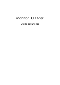Manuale Acer EEB243YU Monitor LCD