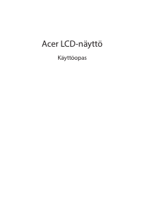 Käyttöohje Acer EEB275K Nestekidenäyttö