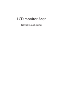 Návod Acer EEB275U LCD monitor
