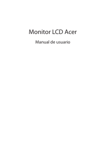 Manual de uso Acer EEB275U Monitor de LCD