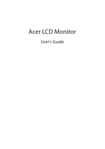 Manual Acer EEB550K LCD Monitor