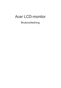 Bruksanvisning Acer EG220QP LCD-skjerm