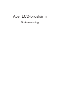 Bruksanvisning Acer EG220QP LCD skärm