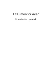 Priročnik Acer EG270P LCD-zaslon