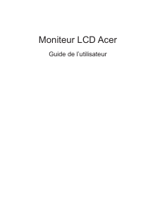 Mode d’emploi Acer EH301CUR Moniteur LCD