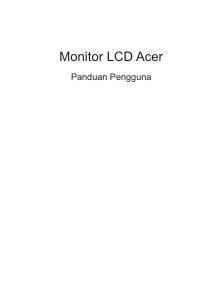 Panduan Acer EH301CUR Monitor LCD